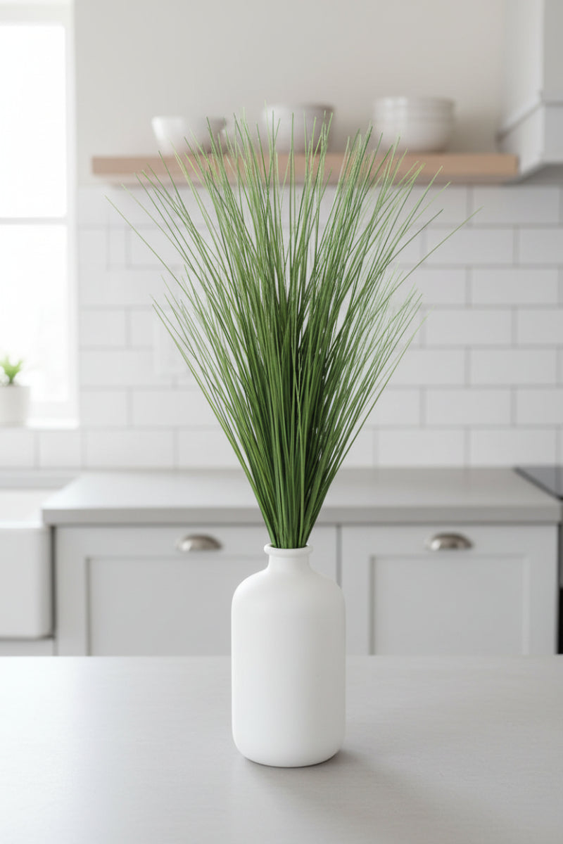 Faux Grass Bush 31" Green