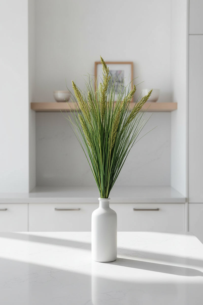 Faux Grass Bush 31" Two Tone Green