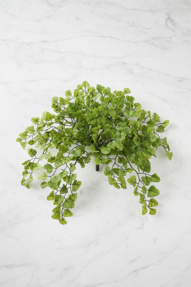 Faux Maiden Hair Fern Bush 15" Green