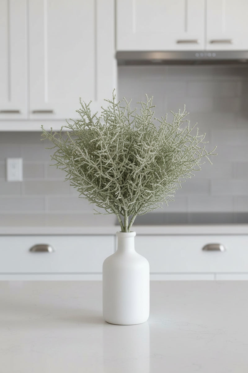 Faux Spanish Moss Bush 10" Green & Grey