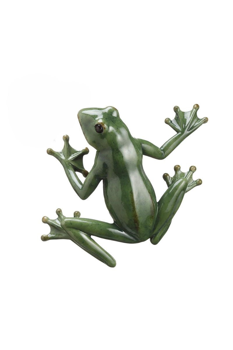 Frog Wall Decoration 8" Green