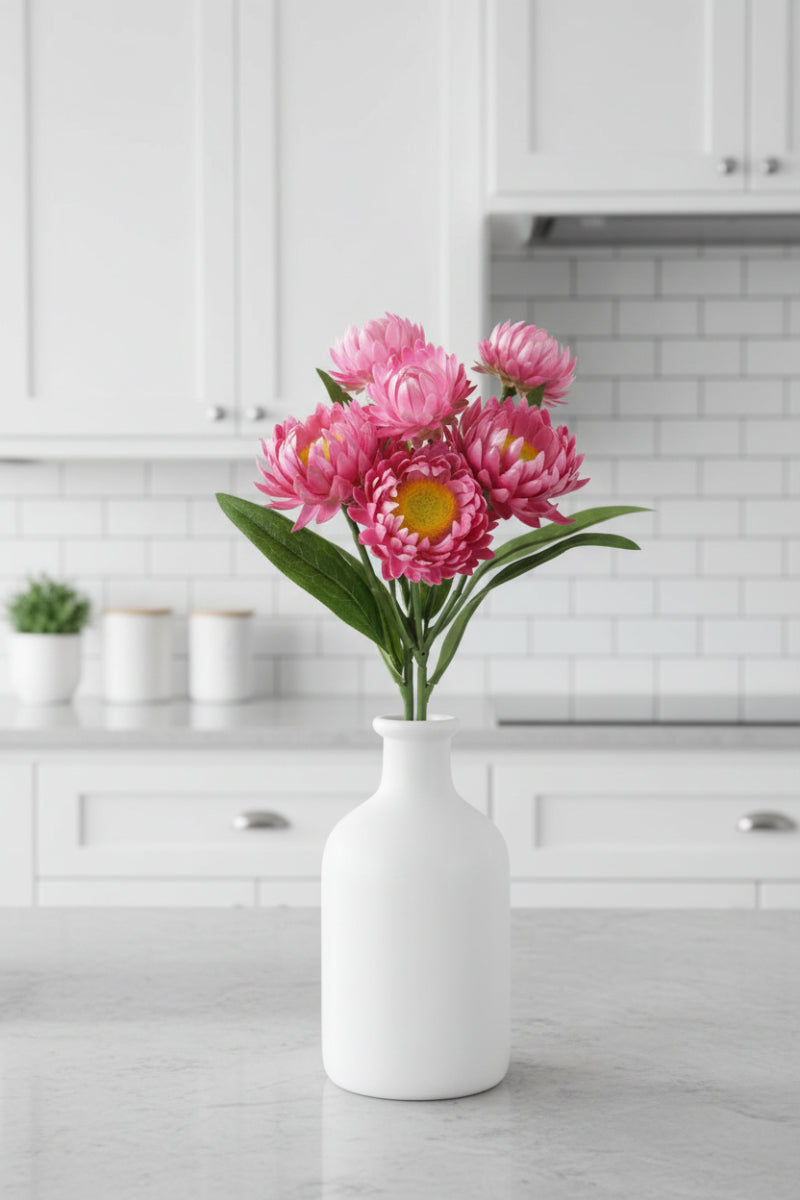Silk Strawflower Bundle 12" Pink/L