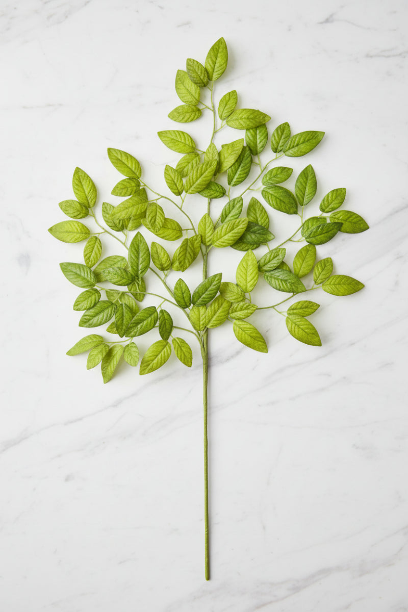 White Ash Leaf Silk Spray 19" Green