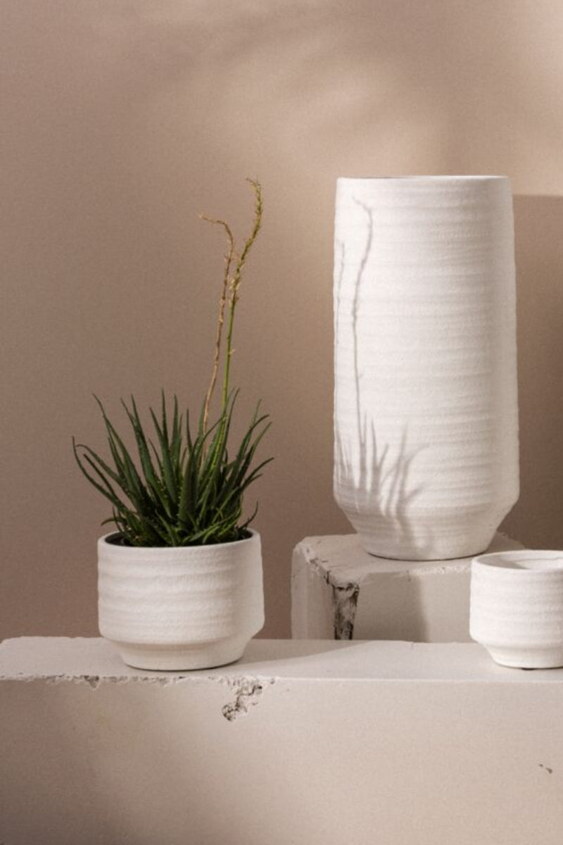 Andrade Pot 10"x8" White