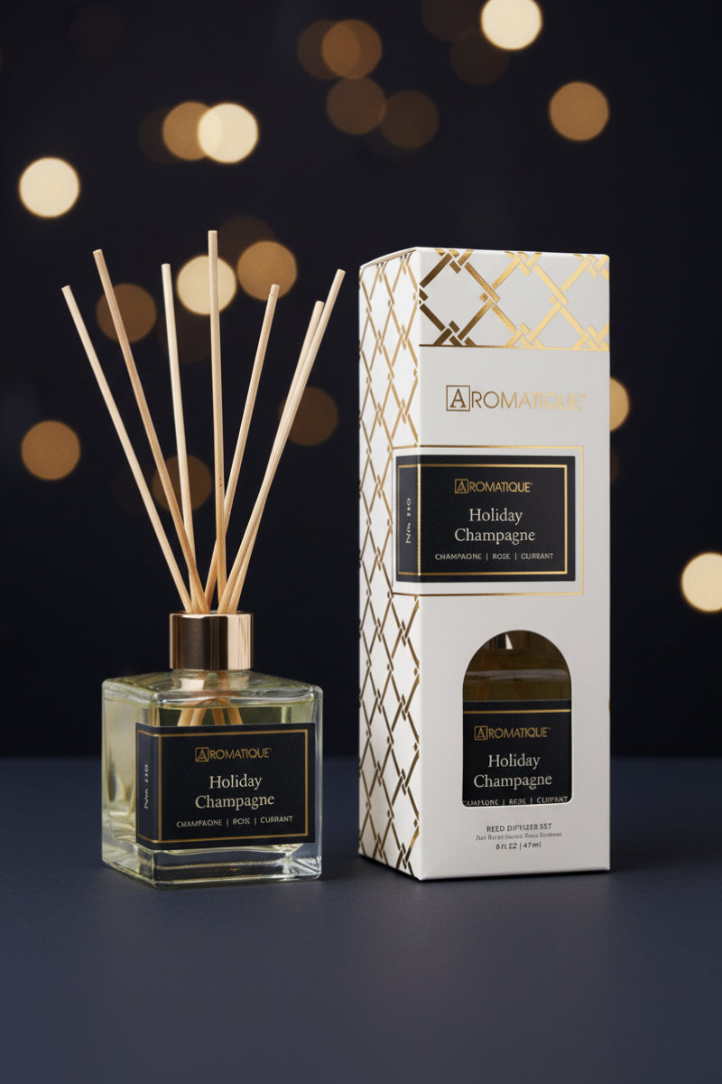 Aromatique Holiday Champagne Reed Diffuser Set 5 fl oz