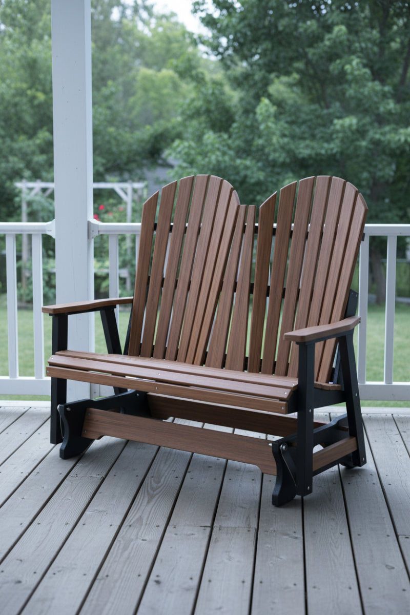 Berlin Gardens Comfo-Back Double Glider AM/BK Finish