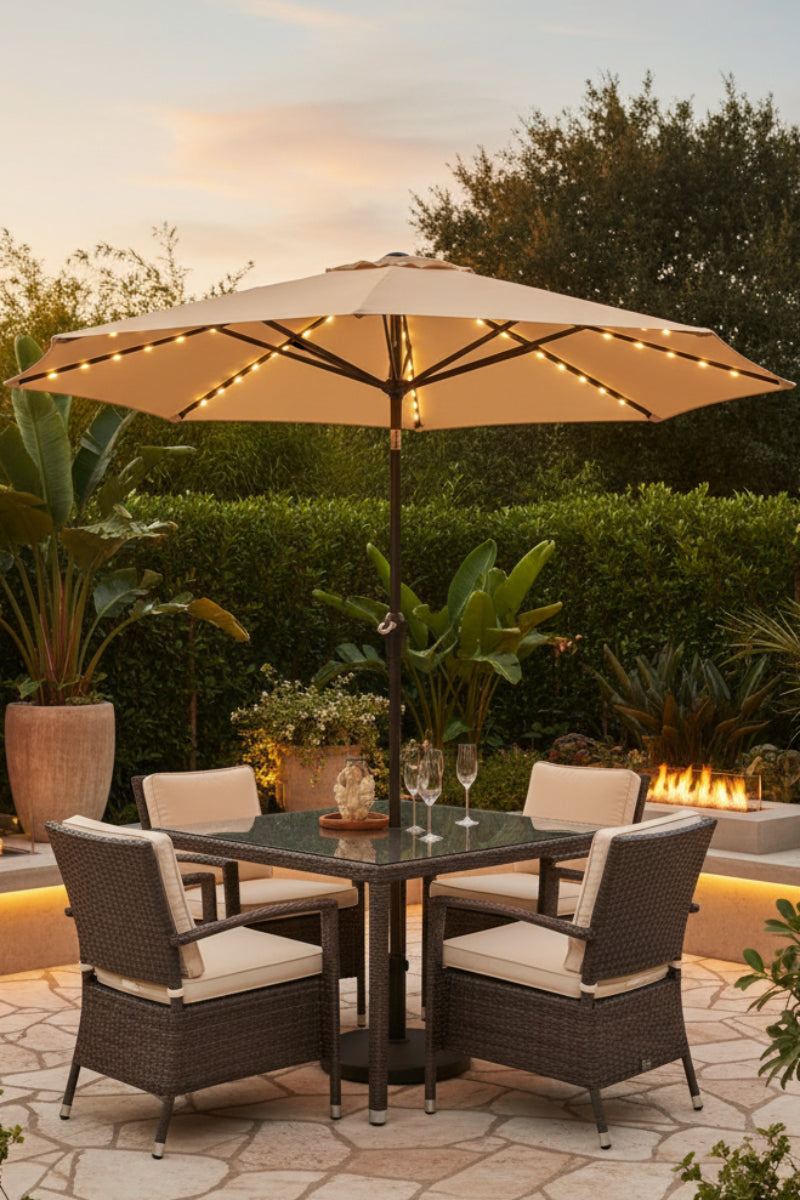 SOLAR Umbrella Big Seed Lights 104L Color Changing