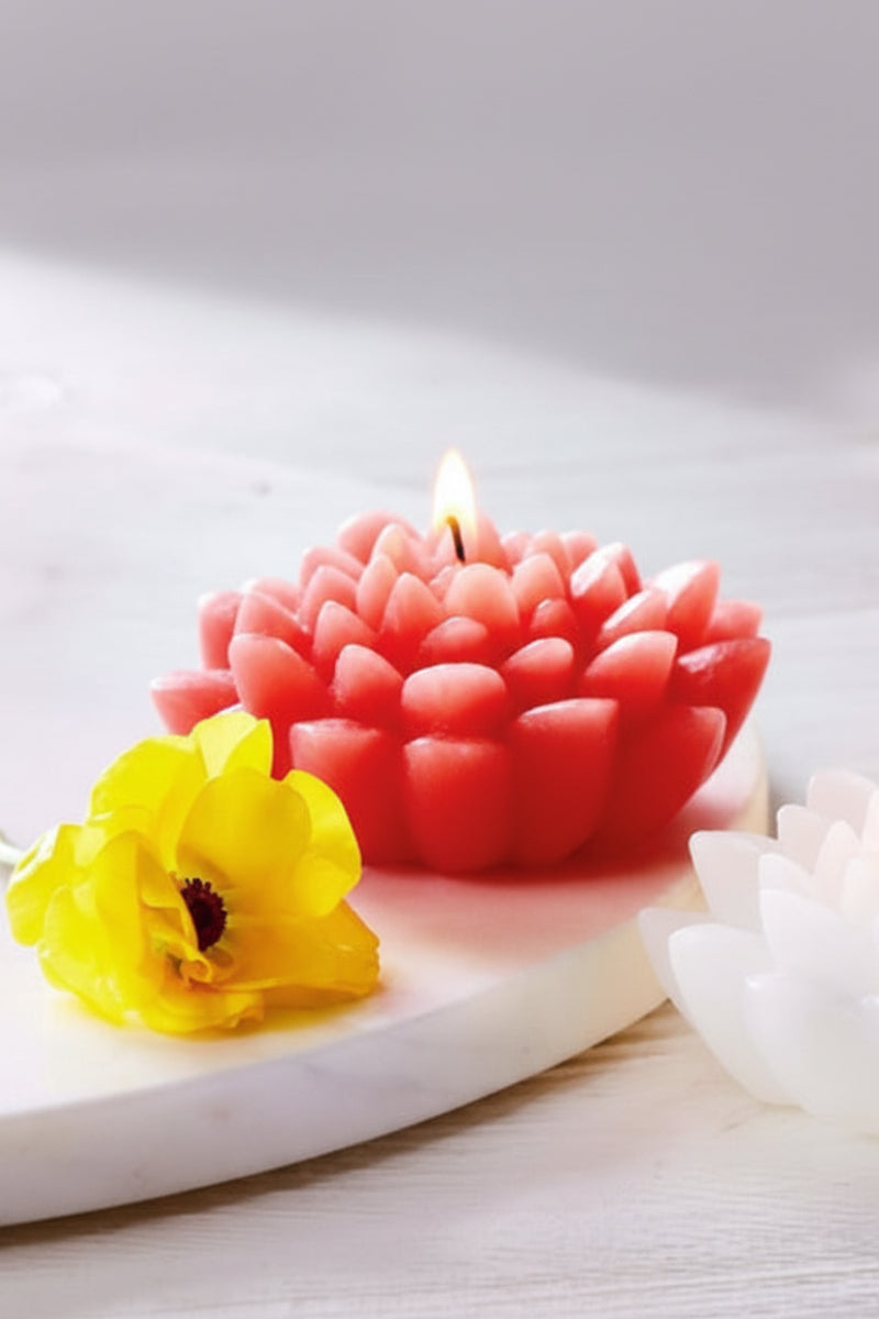 Blossom Flower Candle Pink