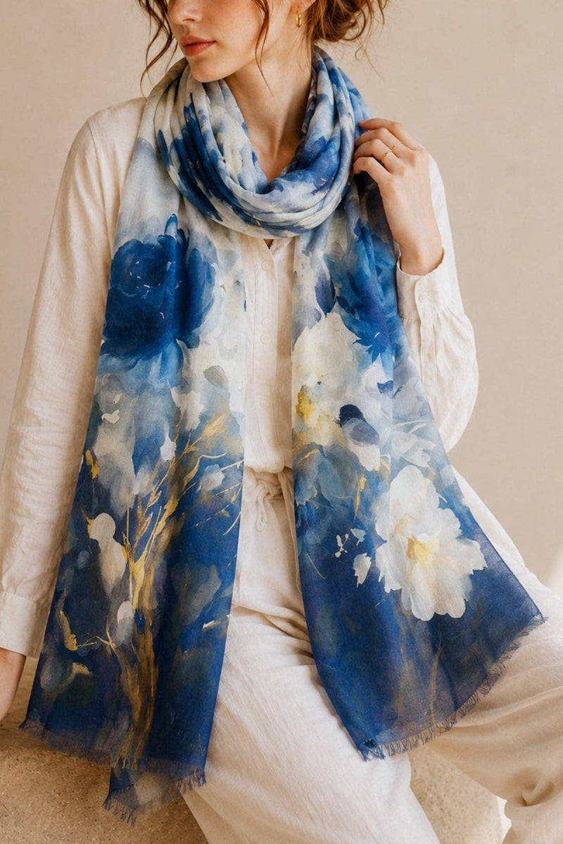 Blue Moon Garden Modal Scarf Shawl