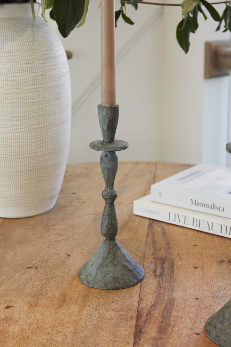 Bristol Candlestick 4"x10.25" Grey