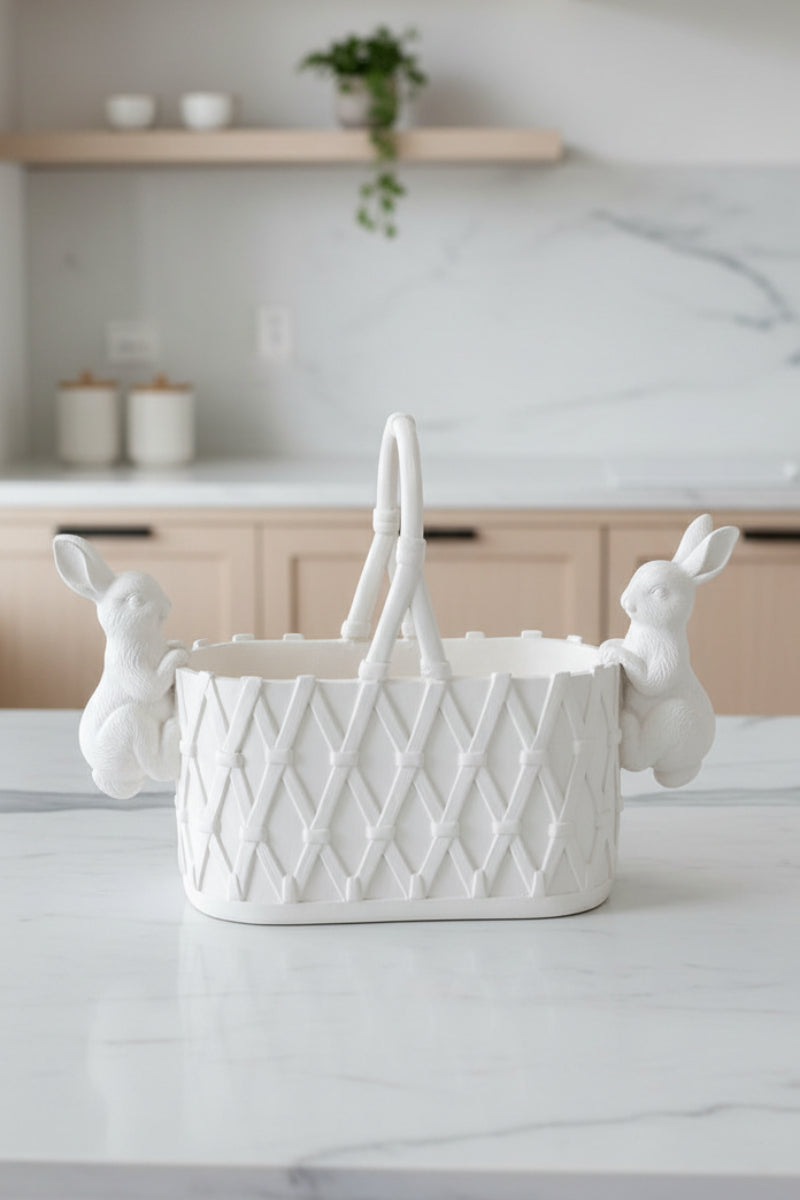 Bunny Planter 12" White