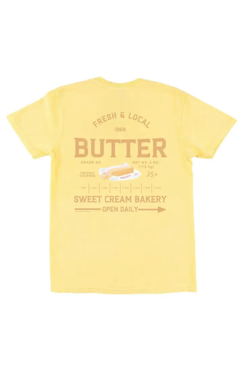 Butter Farmers Market Tee Large Butter