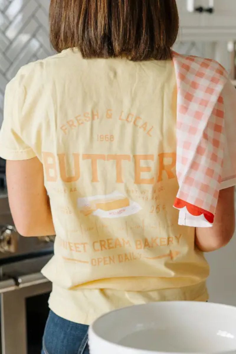 Butter Farmers Market Tee Small Butter