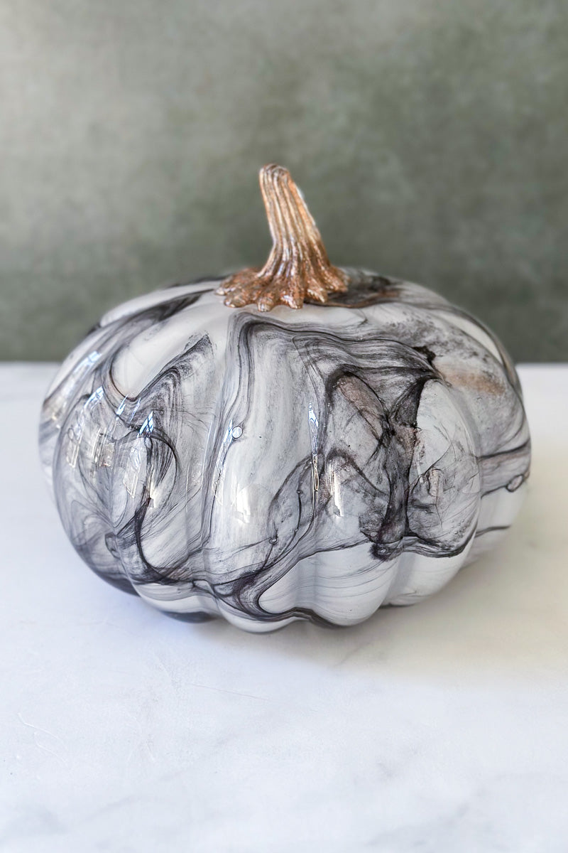 Glass Pumpkin 8.7"x6.7" Multi