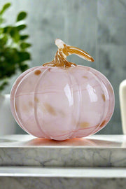 Glass Pumpkin 6.7"x6.9" Pink