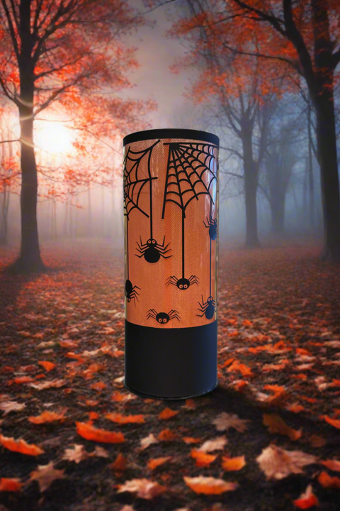 LED Light Up Spider Web Pillar Large