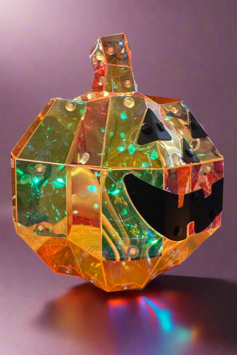 Holographic Lighted Halloween Pumpkin with Remote Control 6.25"