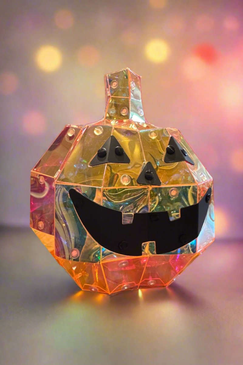 Holographic Lighted Halloween Pumpkin with Remote Control 6.25"