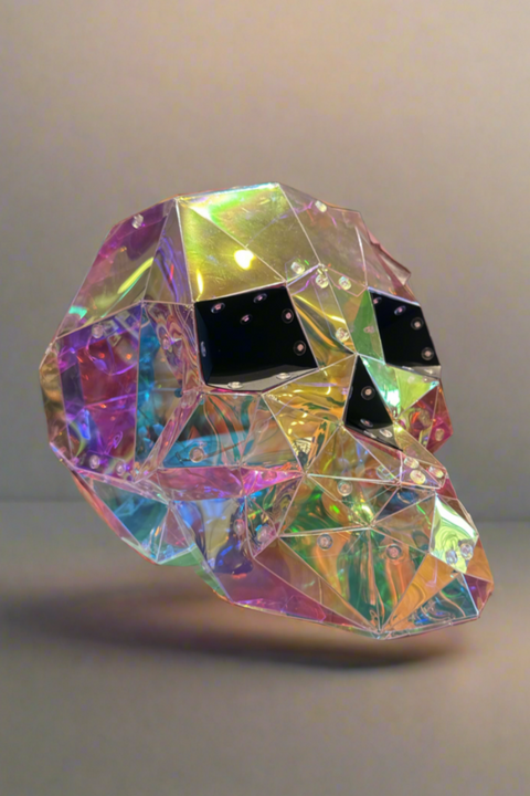 Holographic Lighted Skull with Remote Control 8.25"