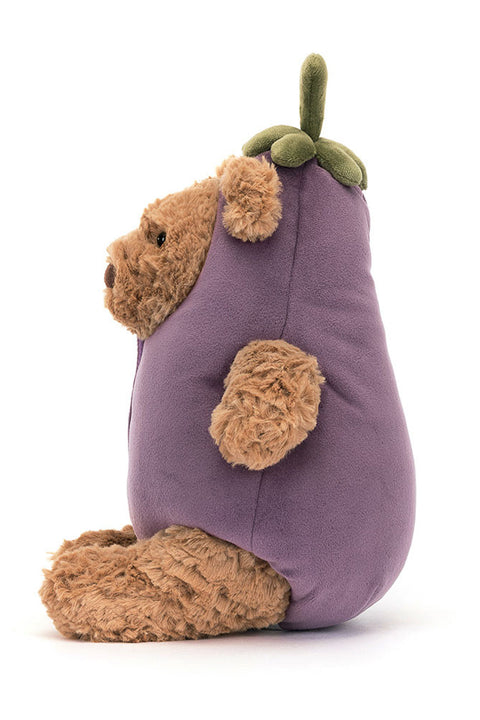 Jellycat Bartholomew Bear Eggplant