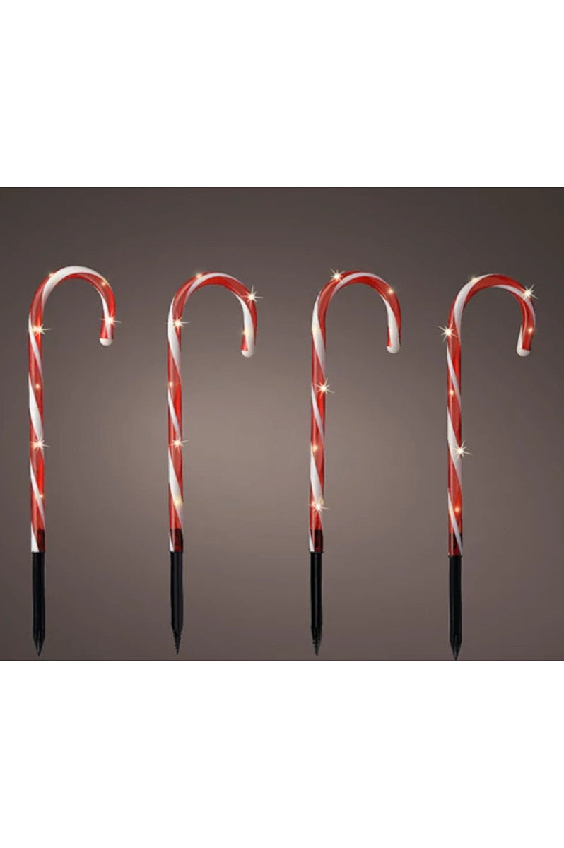 Micro LED Candy Cane Stake Light 8 Function Twinkle Effect
