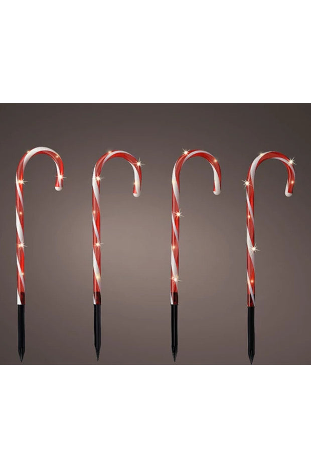 Micro LED Candy Cane Stake Light 8 Function Twinkle Effect