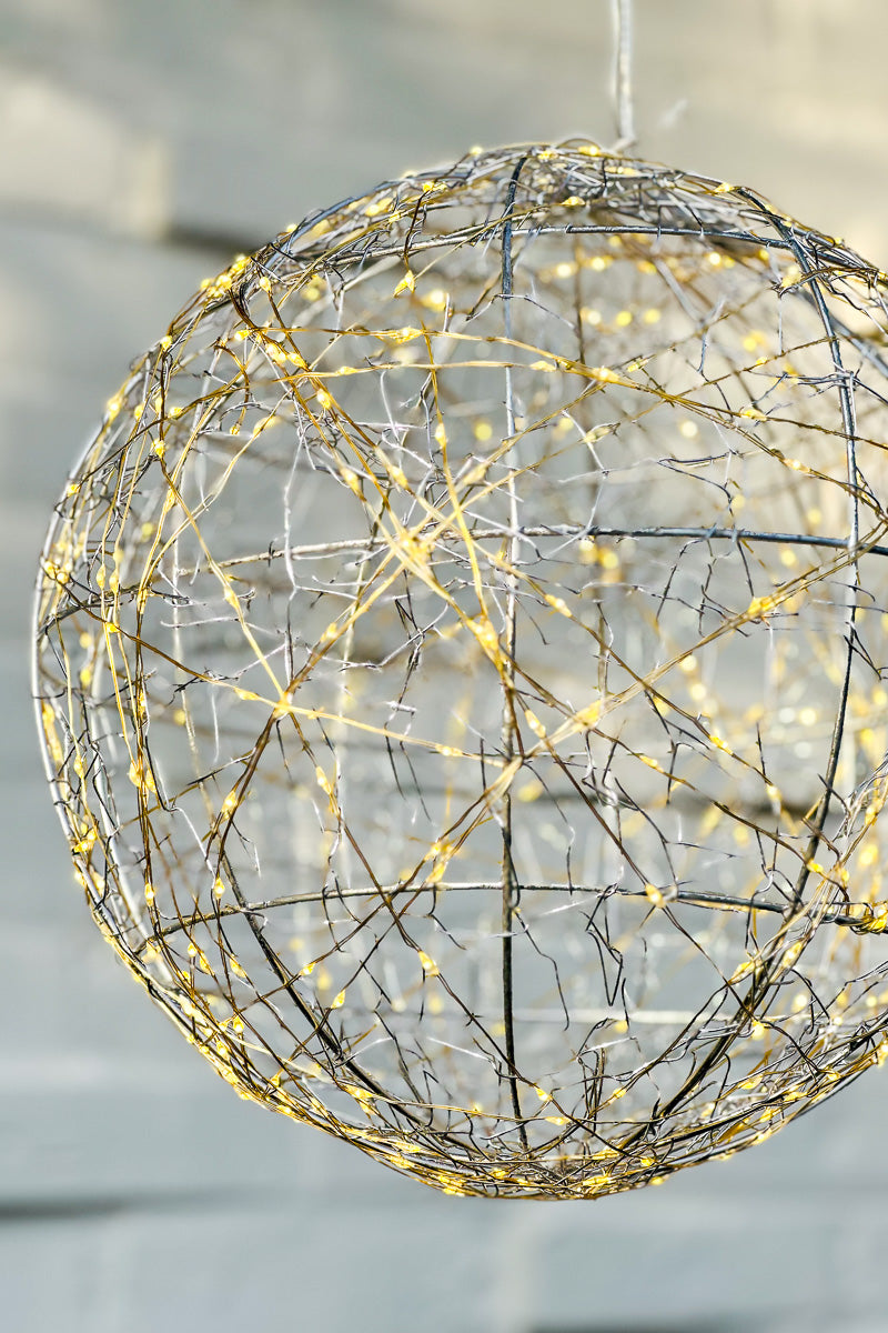 Micro LED White Frame Light Indoor 240 Lights Warm White