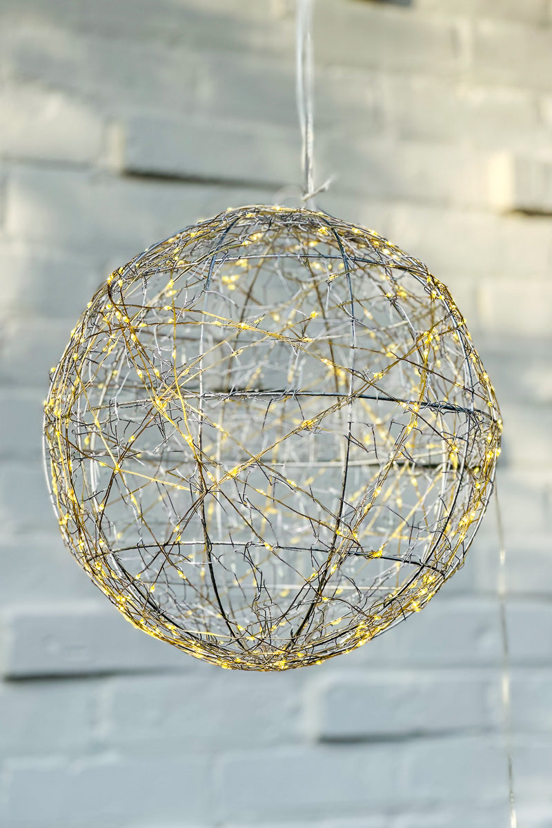 Micro LED White Frame Light Indoor 240 Lights Warm White