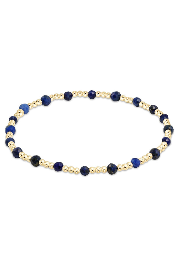 enewton Gemstone Gold Sincerity Pattern 3mm Bead Bracelet Lapis