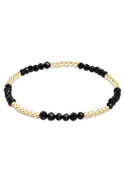 enewton Blissful Pattern 2.5mm Bead Bracelet Faceted Onyx