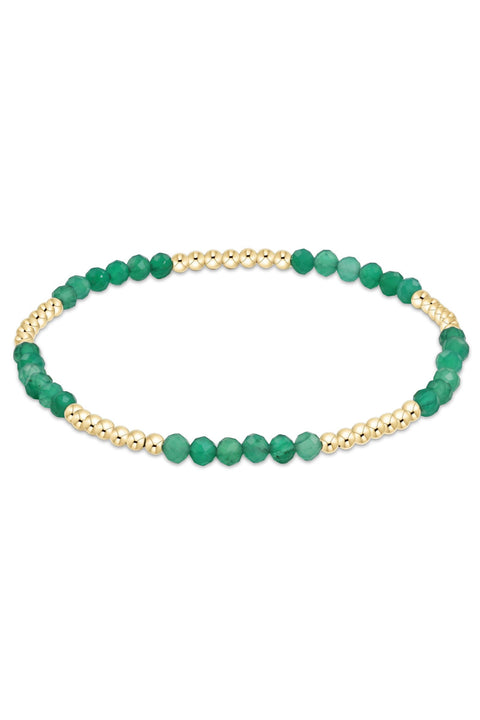 enewton Blissful Pattern 2.5mm Bead Bracelet Green Onyx