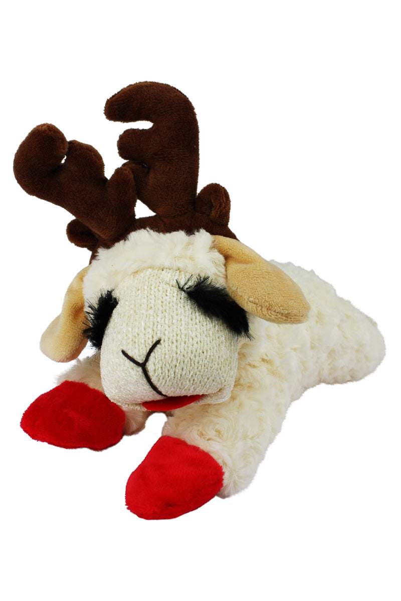 Multipet Holiday Lamb Chop With Antlers 10.5"