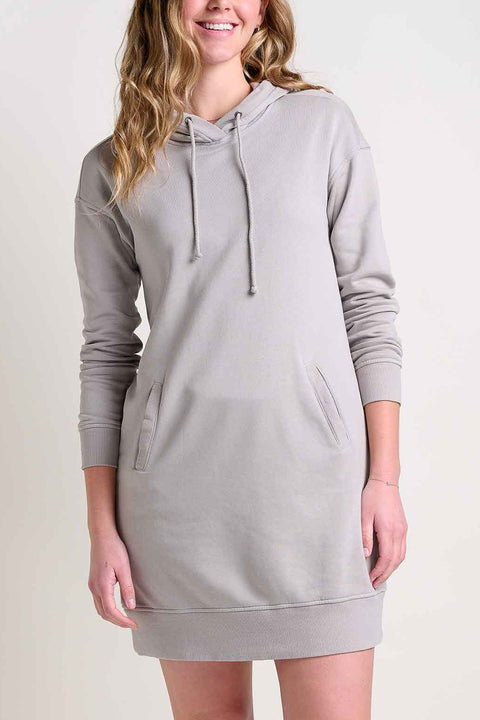 Toad & Co Woman's Hemp Daybreaker Hooded Dress Extra Small Basalt