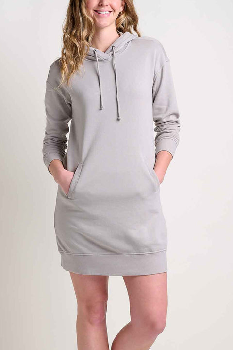 Toad & Co Woman's Hemp Daybreaker Hooded Dress Small Basalt