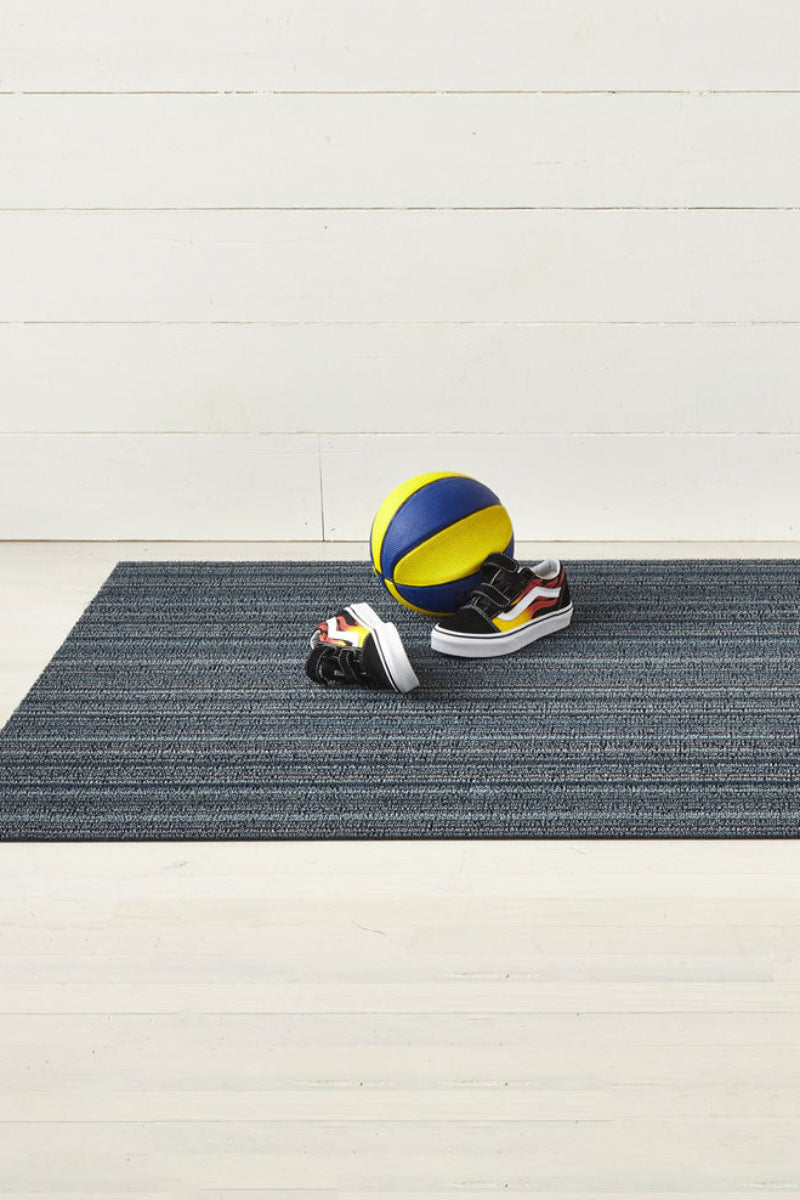 Chilewich Skinny Stripe Shag Utility Mat 24"x36" Blue