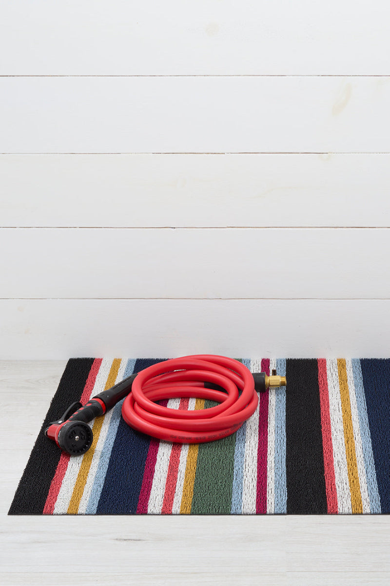 Chilewich Shuffle Stripe Shag Utility Mat 24"x36" Petunia