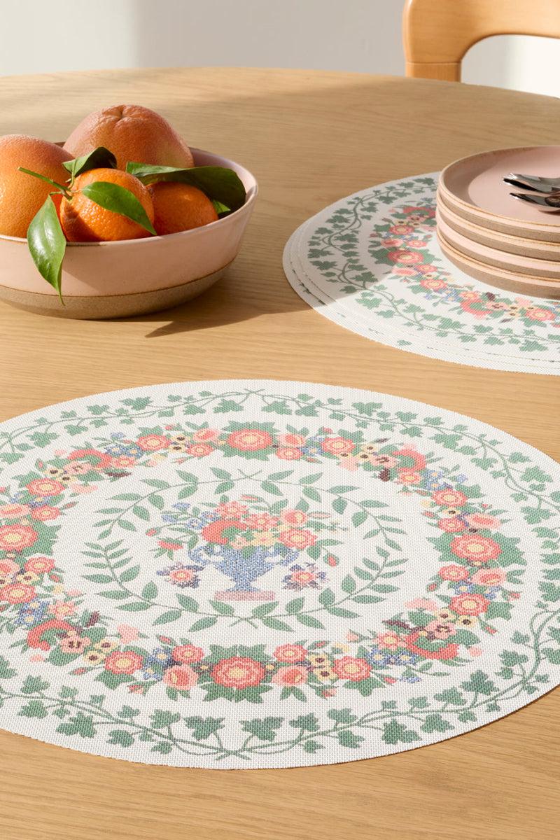 Chilewich Emeline Ludington Placemat Round 15.5"