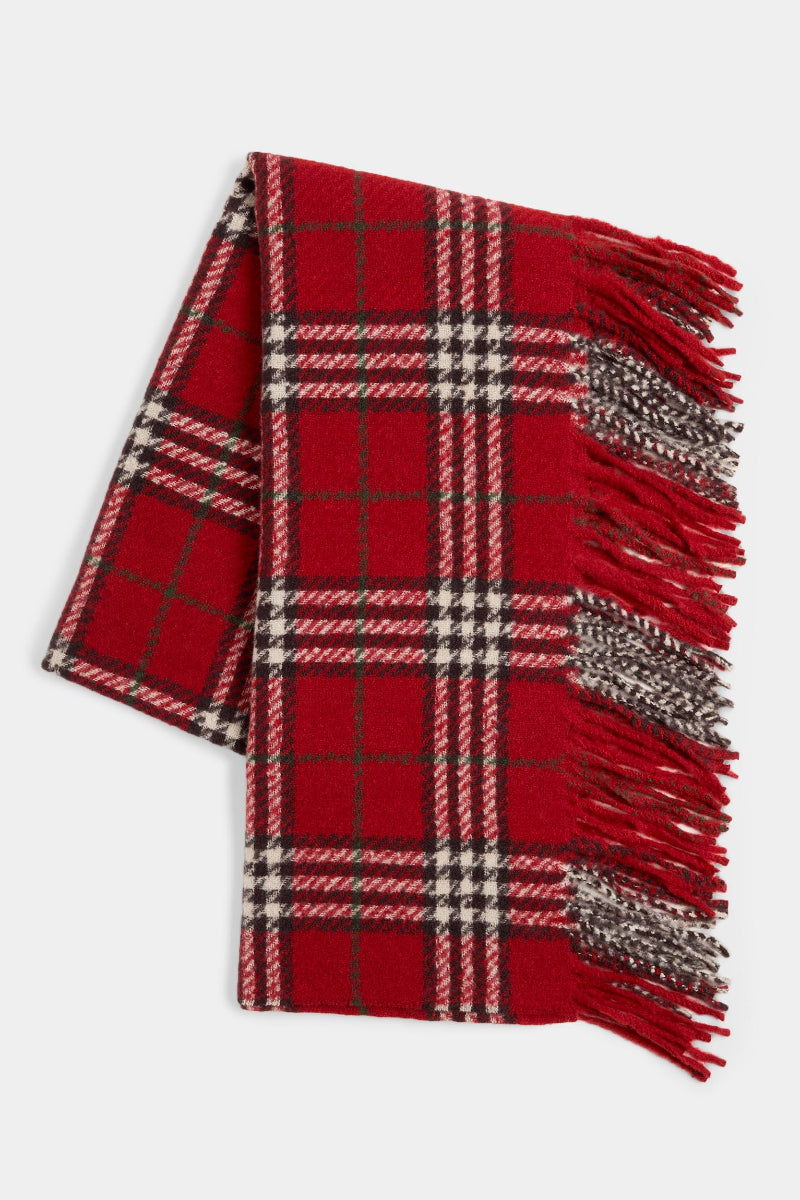 Elysia Oblong Scarf Red