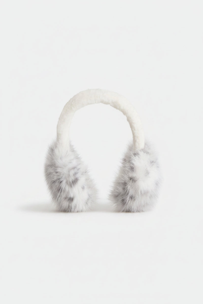 Faux Fur Earmuffs White