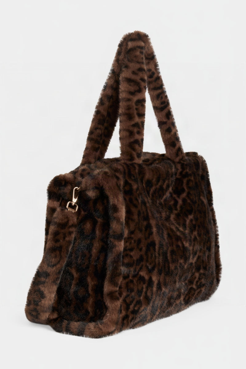 Brooke Faux Fur Leopard Large Tote