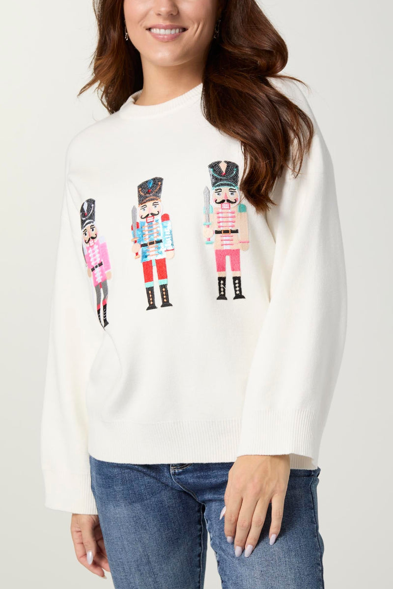 Nutcracker Sweater L/XL White
