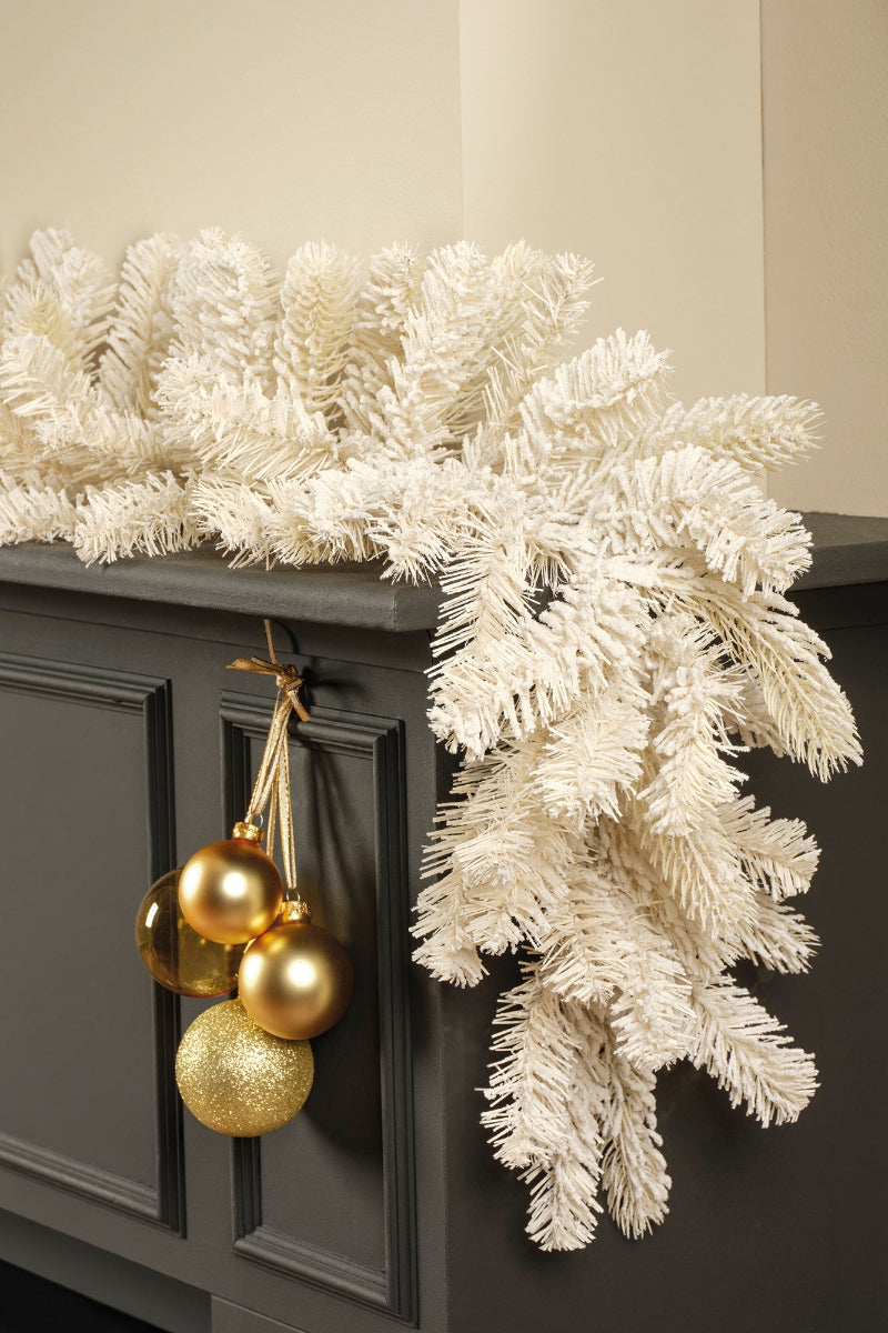Faux Cozy Garland 106.3" Cream White