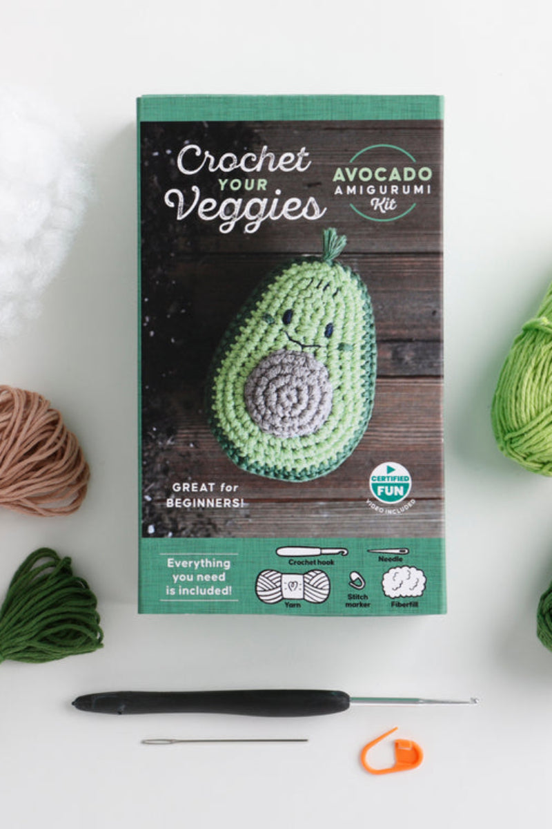 Crochet Your Veggies Amigurumi Kit Avocado