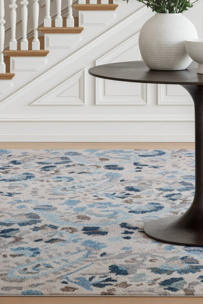 Dash & Albert Ines Machine Washable Rug 2'x3' Blue