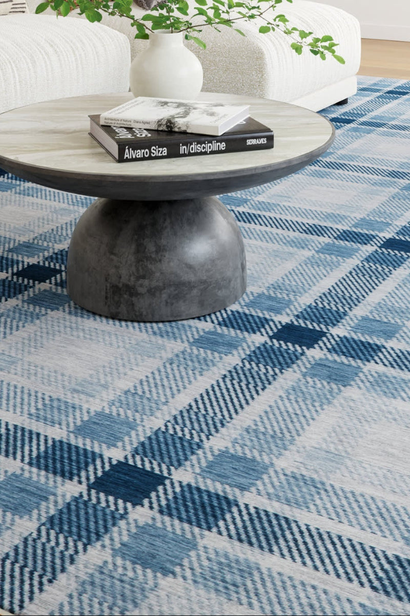 Dash & Albert Ombre Machine Washable Rug 3'x5' Blue