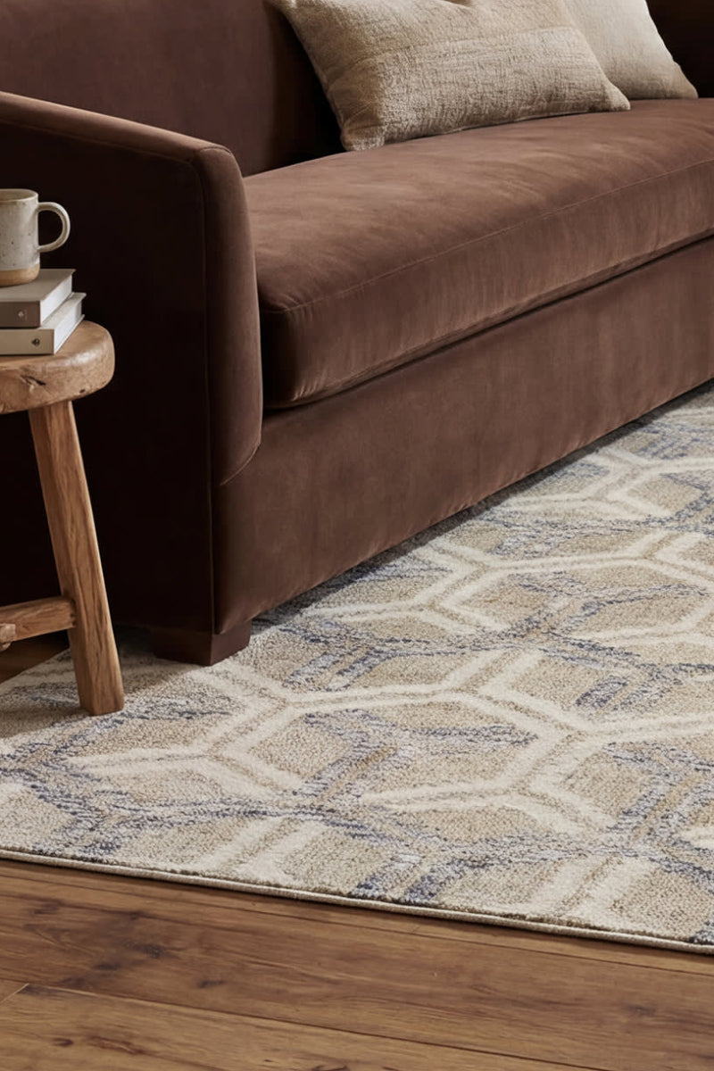 Dash & Albert Senava Modern Geometric Washable Rug 3'x5' Grey