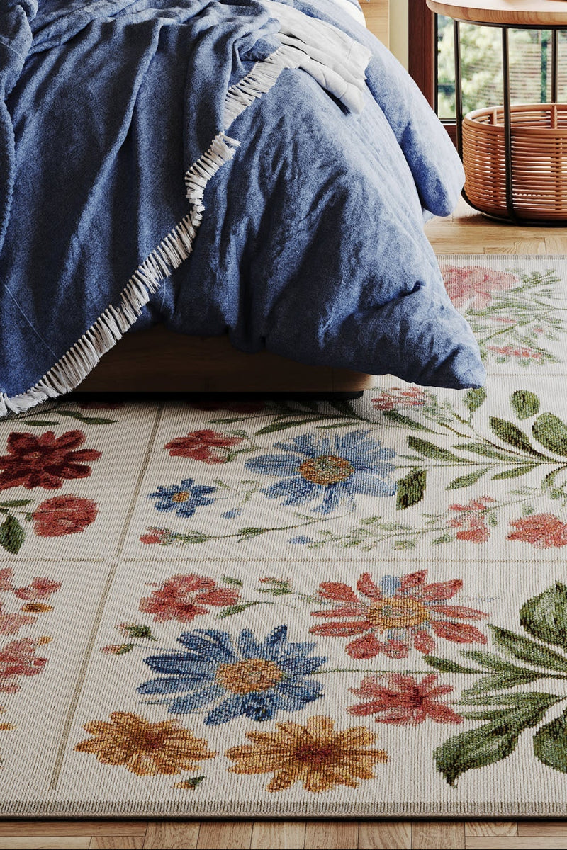 Dash & Albert Solari Indoor/Outdoor Floral Rug 2'x3' Multicolor