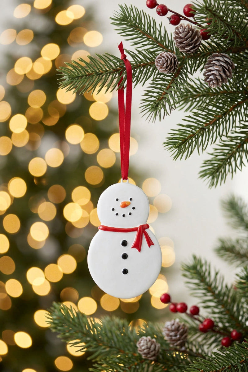 Resin Snowman Cookie Sandwich Ornament 4"