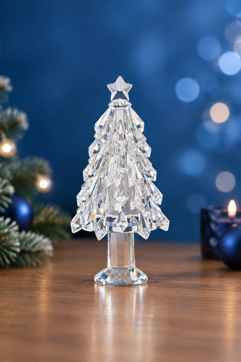 Crystal Christmas Tree With Star Topper Medium