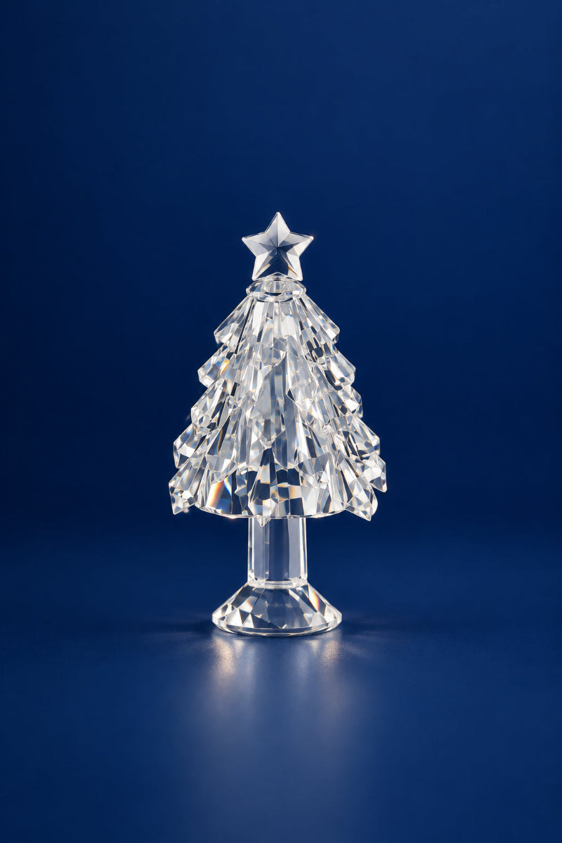 Crystal Christmas Tree With Star Topper Small